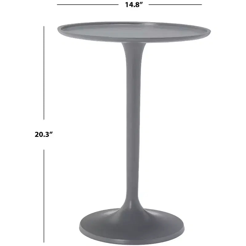 Tavolino rotondo Art Déco, elegante struttura in metallo