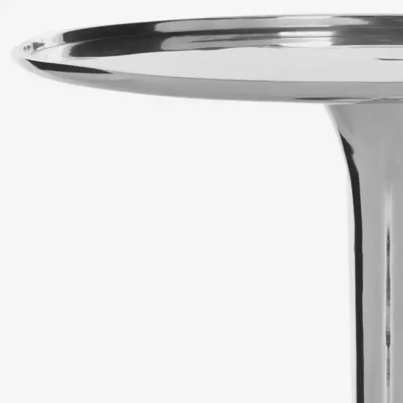 Tavolino rotondo Art Déco, elegante struttura in metallo
