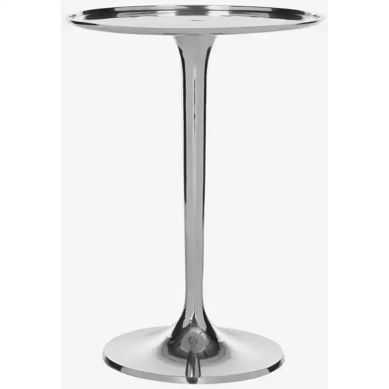 Tavolino rotondo Art Déco, elegante struttura in metallo