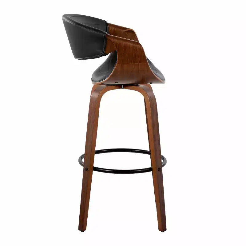 Set di 2 sgabelli da bar girevoli con schienale e braccioli, altezza seduta 76 cm, similpelle