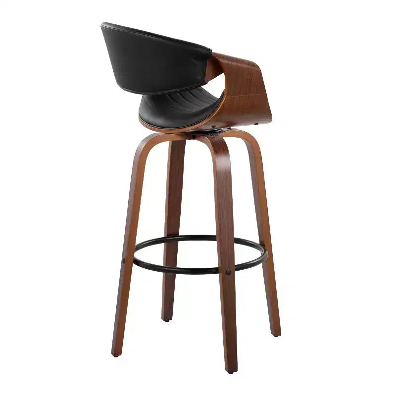 Set di 2 sgabelli da bar girevoli con schienale e braccioli, altezza seduta 76 cm, similpelle