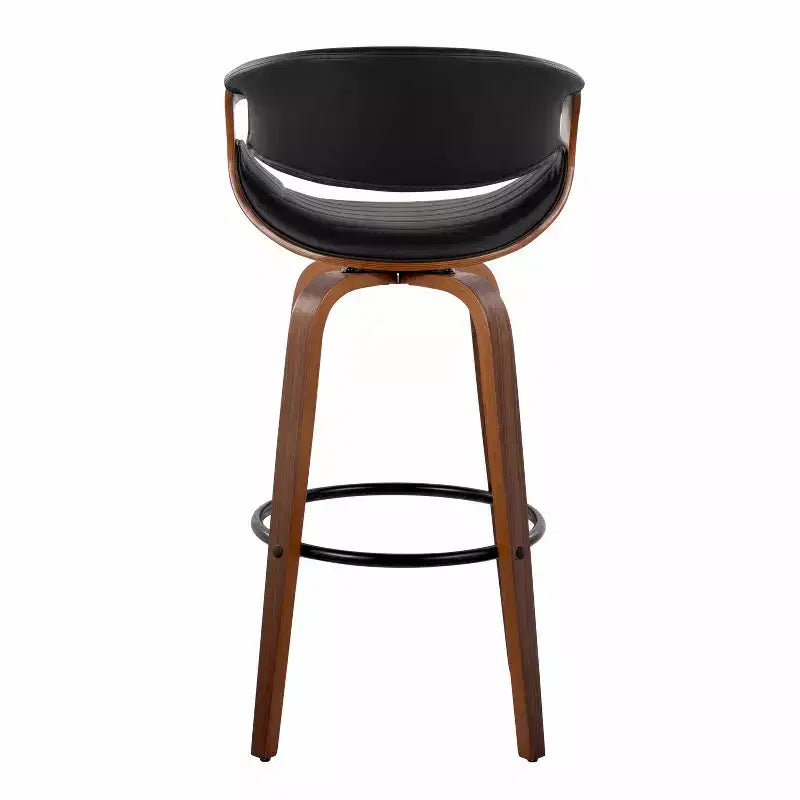 Set di 2 sgabelli da bar girevoli con schienale e braccioli, altezza seduta 76 cm, similpelle
