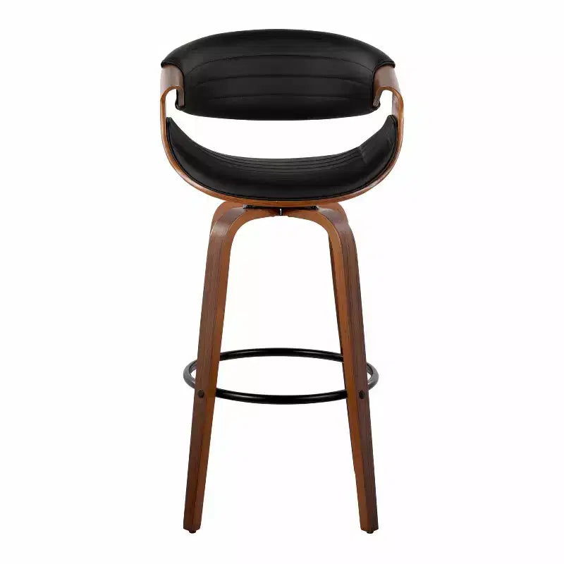 Set di 2 sgabelli da bar girevoli con schienale e braccioli, altezza seduta 76 cm, similpelle