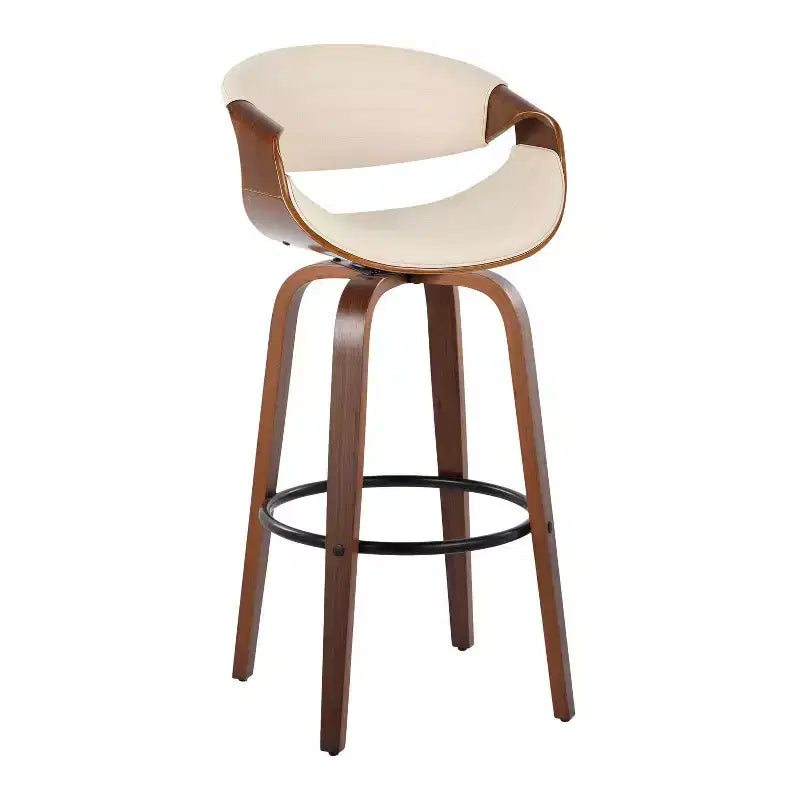 Set di 2 sgabelli da bar girevoli con schienale e braccioli, altezza seduta 76 cm, similpelle