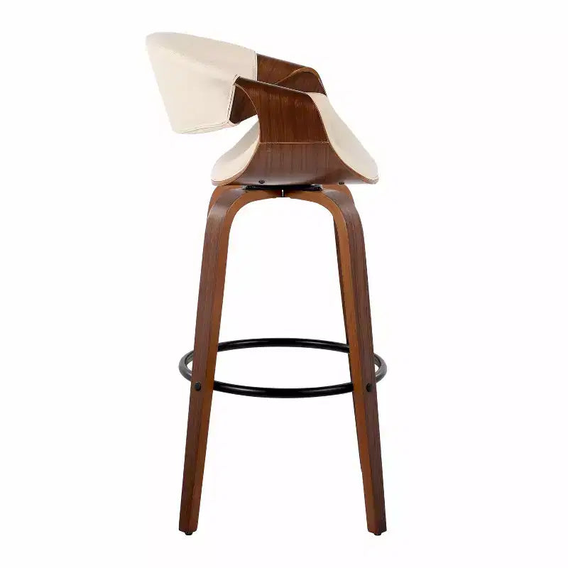 Set di 2 sgabelli da bar girevoli con schienale e braccioli, altezza seduta 76 cm, similpelle