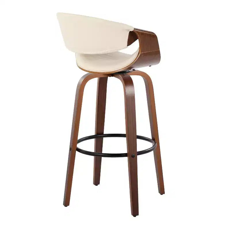 Set di 2 sgabelli da bar girevoli con schienale e braccioli, altezza seduta 76 cm, similpelle