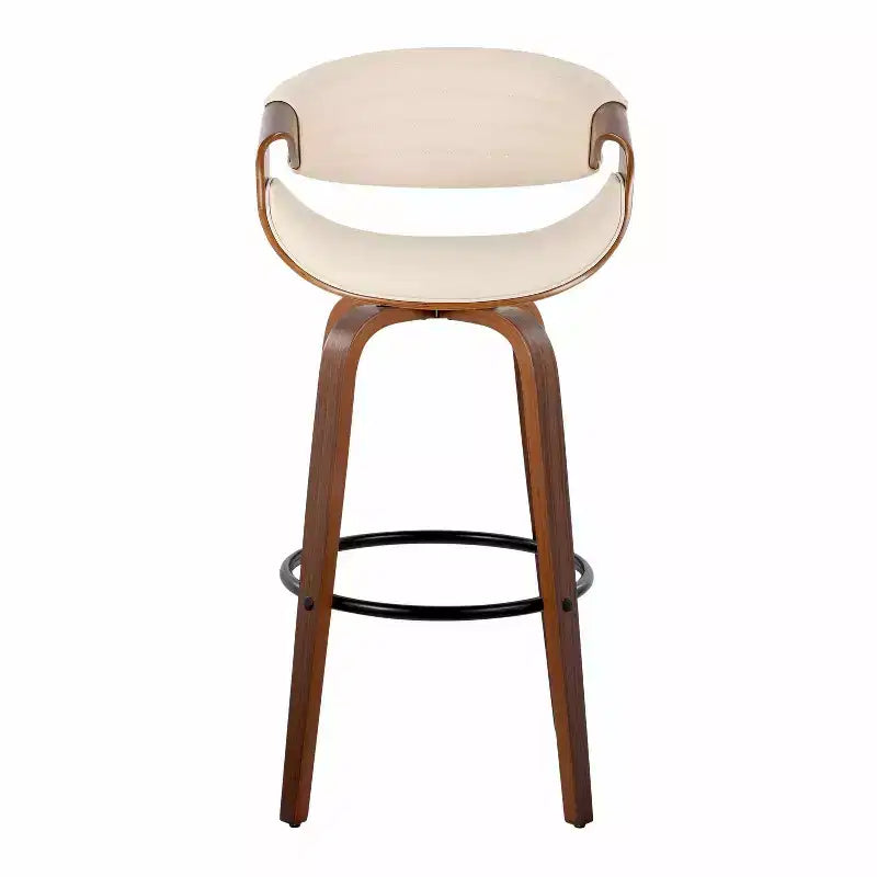 Set di 2 sgabelli da bar girevoli con schienale e braccioli, altezza seduta 76 cm, similpelle