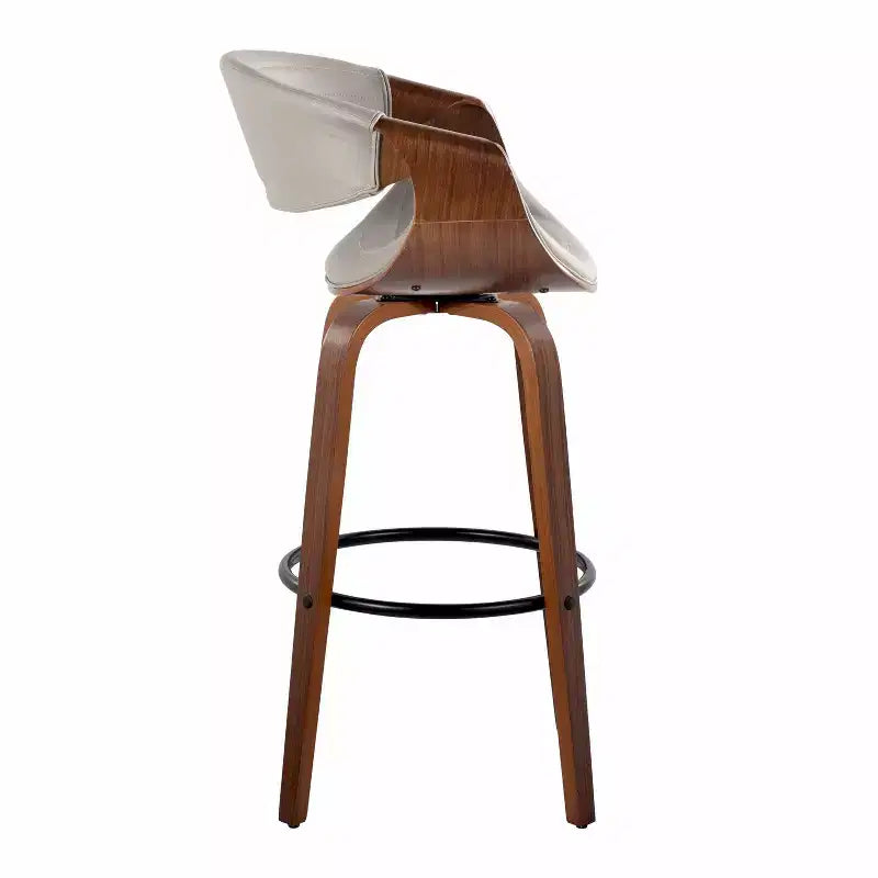 Set di 2 sgabelli da bar girevoli con schienale e braccioli, altezza seduta 76 cm, similpelle