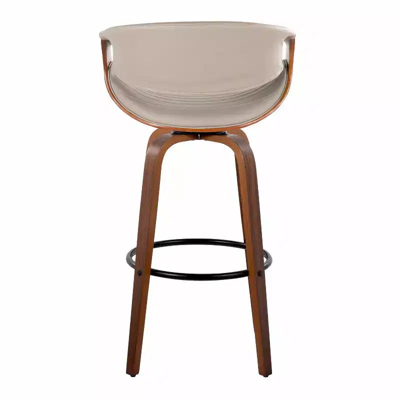 Set di 2 sgabelli da bar girevoli con schienale e braccioli, altezza seduta 76 cm, similpelle