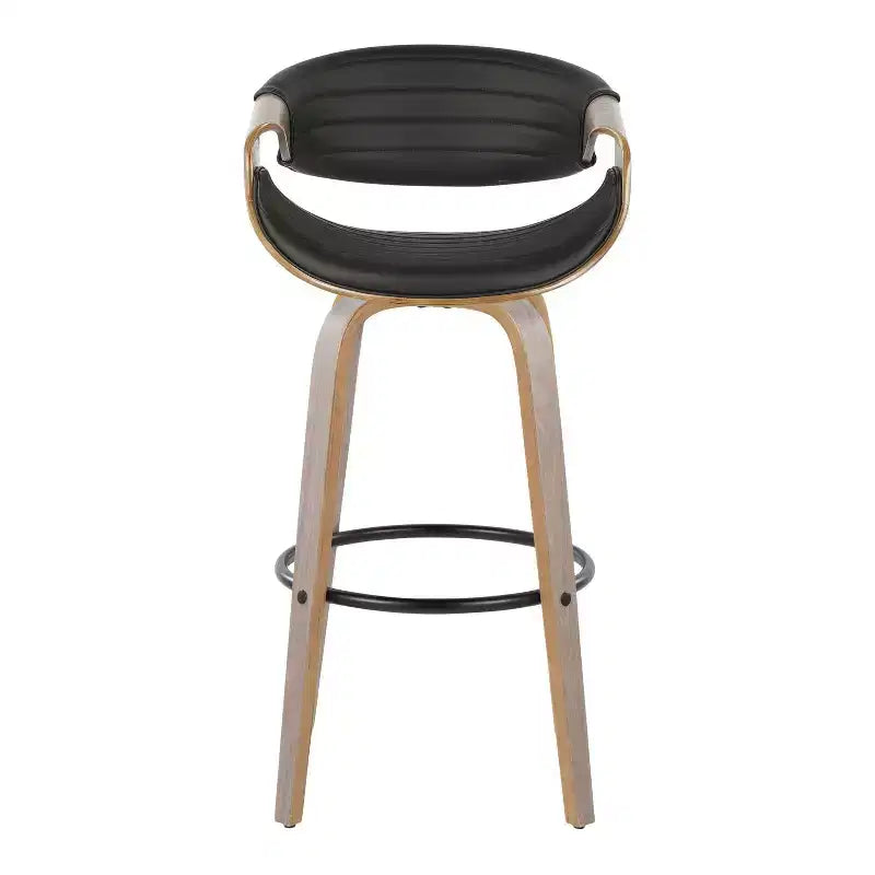Set di 2 sgabelli da bar girevoli con schienale e braccioli, altezza seduta 76 cm, similpelle